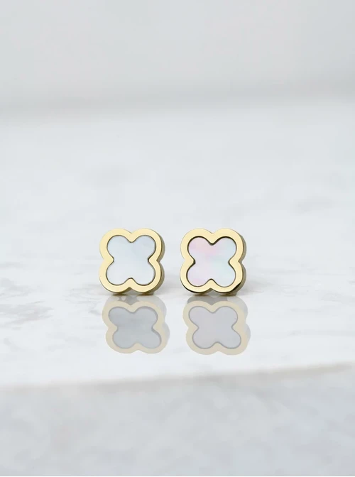 [Zestaw] Naszyjnik koniczynka, kolor złoty S300349Z02