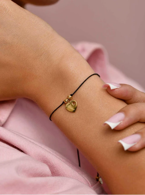 Bransoletka Mama, serduszko, złoty S106697Z01