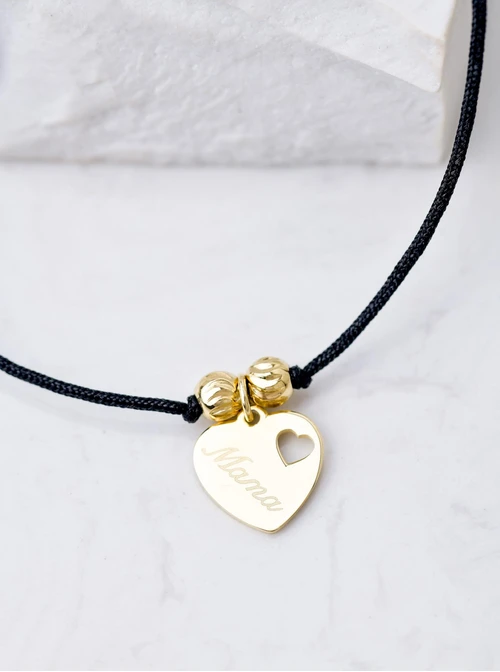 Bransoletka Mama, serduszko, złoty S106697Z01