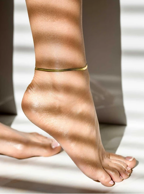 Bransoletka na kostkę żmijka, złoty S106942Z00