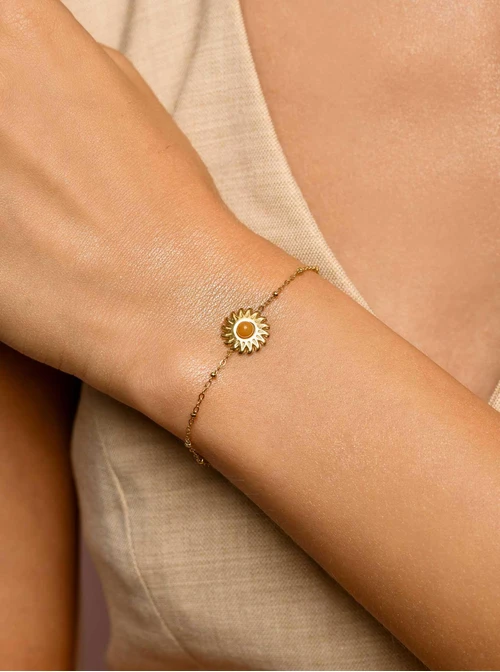 Bransoletka słońce, Jadeit, złoty S106064Z10