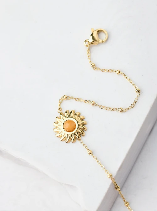 Bransoletka słońce, Jadeit, złoty S106064Z10