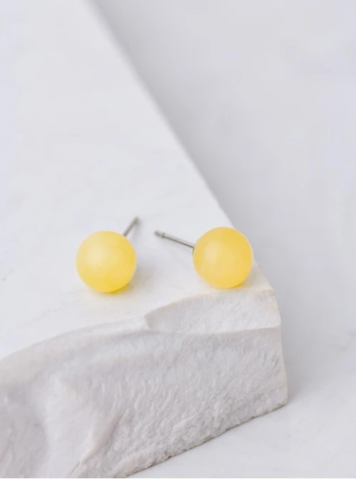 Kolczyki Jadeit Żółty, srebrny S206769S00