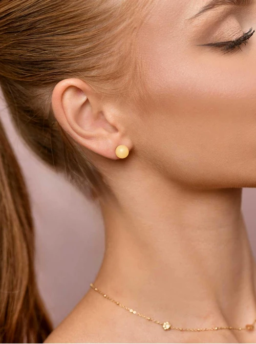 Kolczyki Jadeit Żółty, srebrny S206769S00