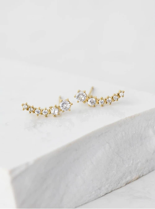 Kolczyki kryształki, złoty S206616Z00