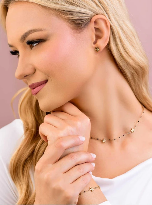 Kolczyki kwiatuszki, złoty S205998Z00