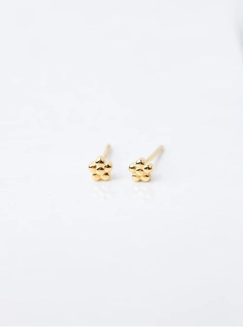 Kolczyki malutkie kwiatuszki, złoty S205985Z00