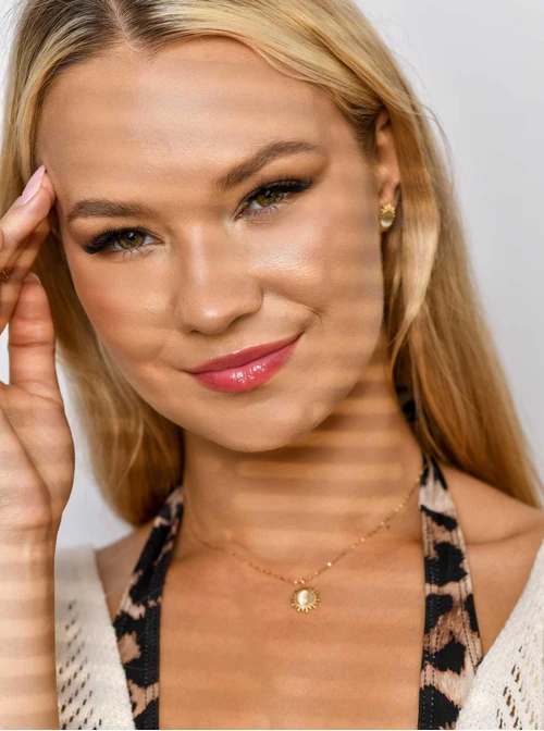 Kolczyki słońce Kocie Oko, złoty S206258Z00