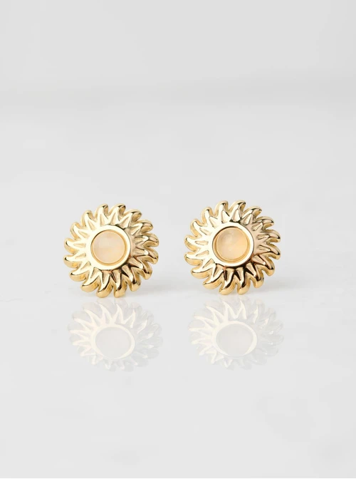 Kolczyki słońce, Kryształ Górski, złoty S206065Z00