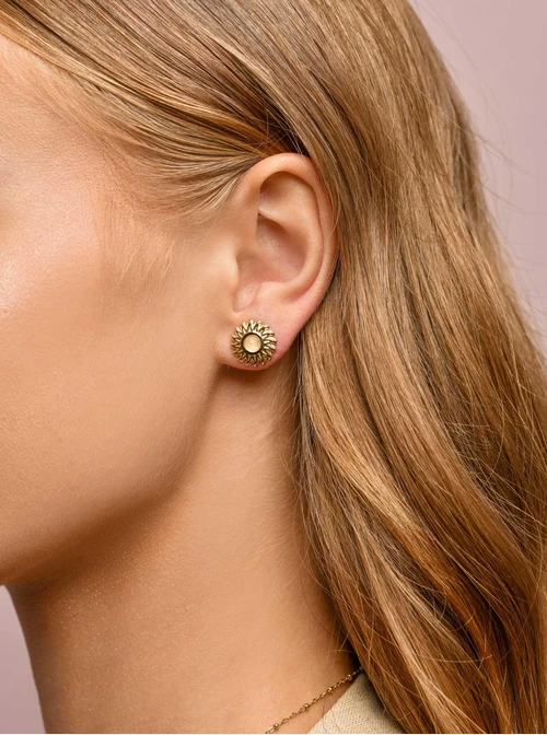 Kolczyki słońce, Kryształ Górski, złoty S206065Z00