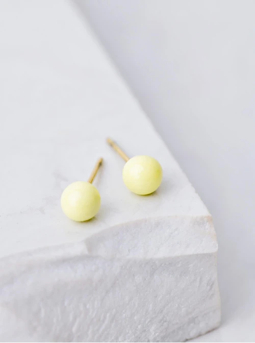 Kolczyki żółte kuleczki, złoty S206787Z10