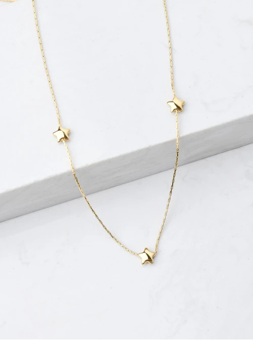 Naszyjnik malutkie gwiazdki, złoty S306008Z00