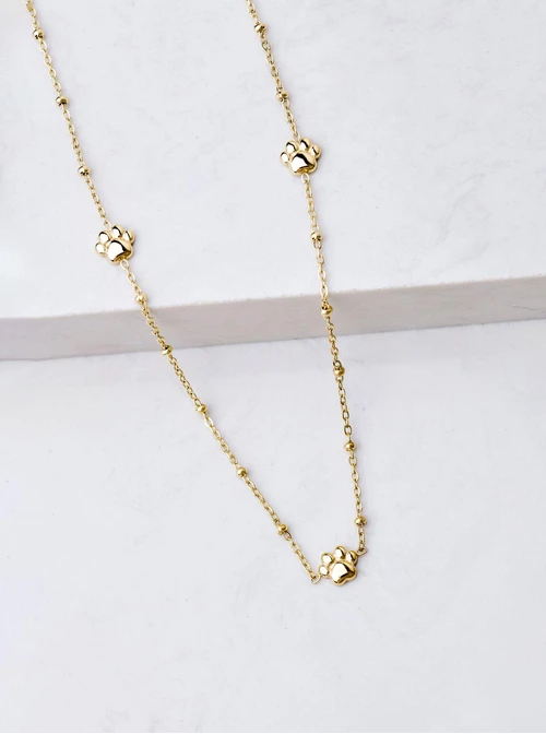 Naszyjnik malutkie łapki, złoty S305974Z00