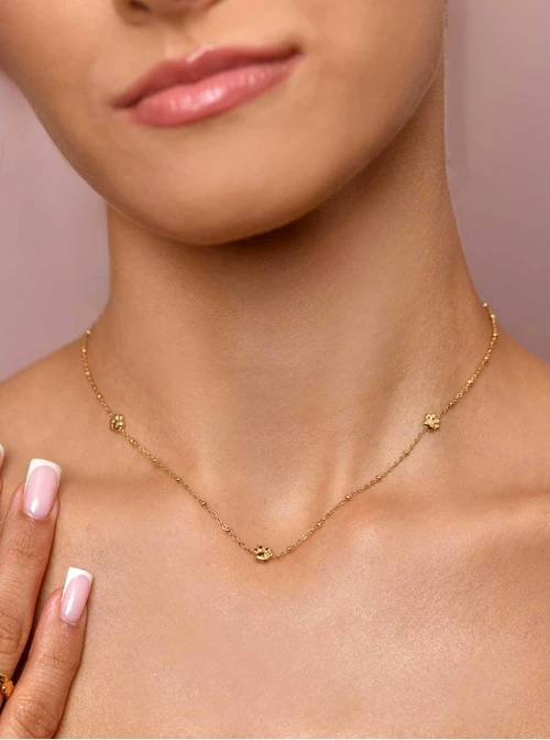 Naszyjnik malutkie łapki, złoty S305974Z00