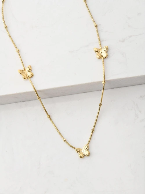 Naszyjnik motylki, złoty S306017Z00