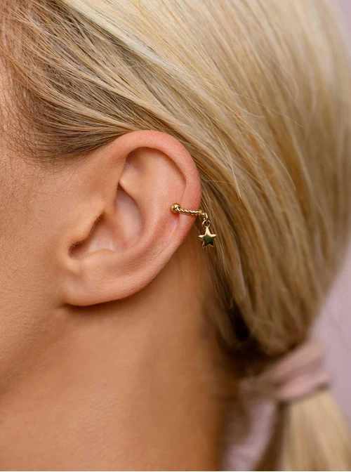 Nausznica z gwiazdką, złoty S205372Z00