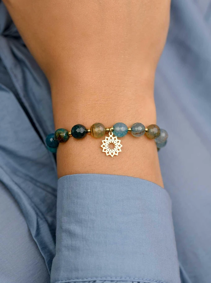 Bransoletka Rozeta Vezzi, Agat, złoty S108812Z00