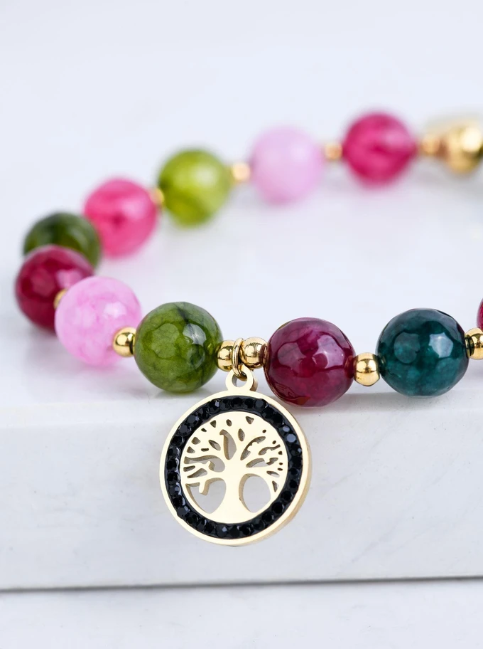 Bransoletka drzewko, Turmalin, złoty S108807Z00