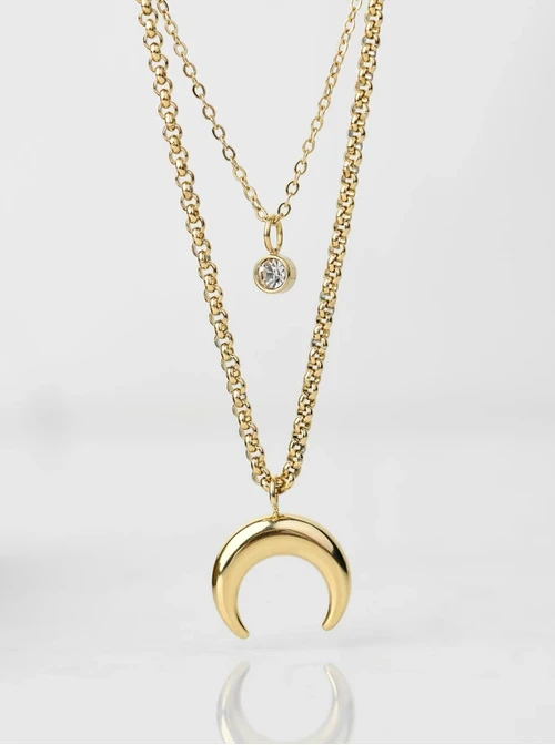 [Zestaw] Naszyjnik księżyc, kolor złoty S300267Z00