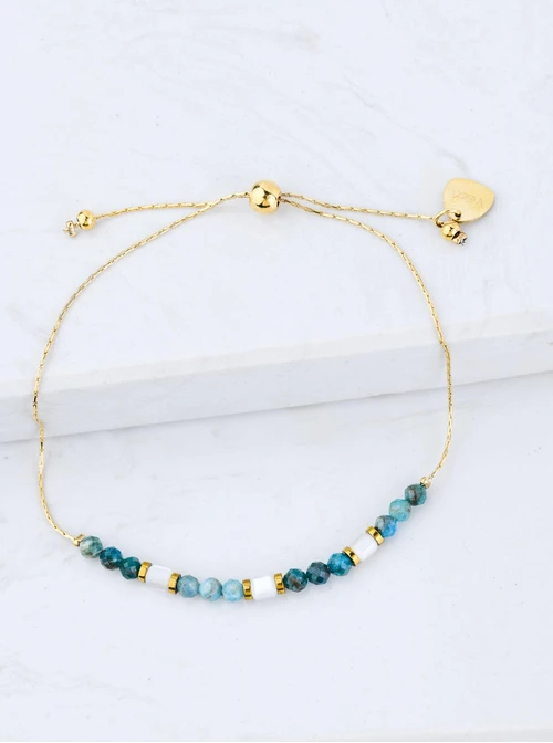 Bransoletka Apatyt Niebieski, złoty S107997Z00