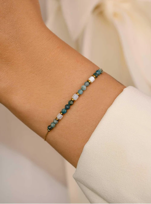 Bransoletka Apatyt Niebieski, złoty S107997Z00