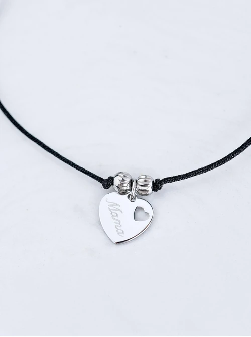 Bransoletka Mama, serduszko, srebrny S106697S01