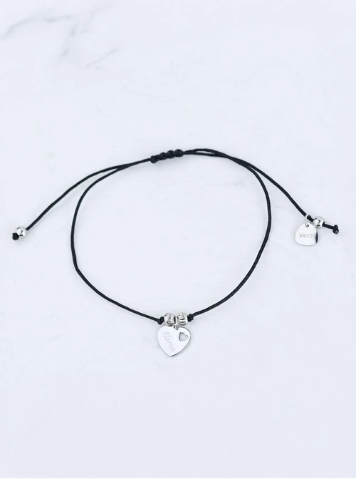 Bransoletka Mama, serduszko, srebrny S106697S01