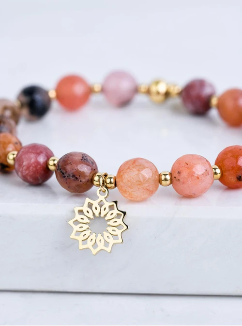 Bransoletka Rozeta Vezzi, Agat, złoty S108824Z00