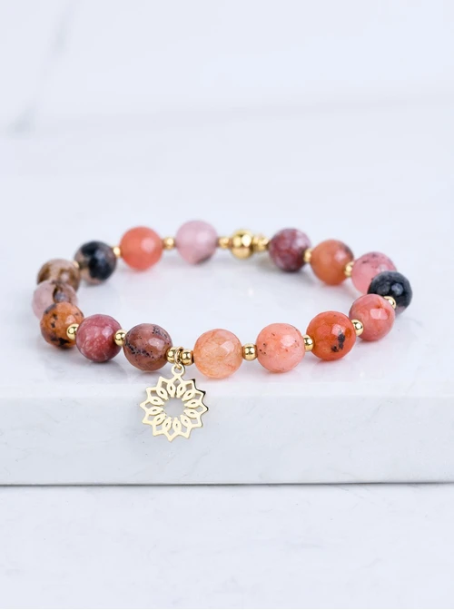 Bransoletka Rozeta Vezzi, Agat, złoty S108824Z00