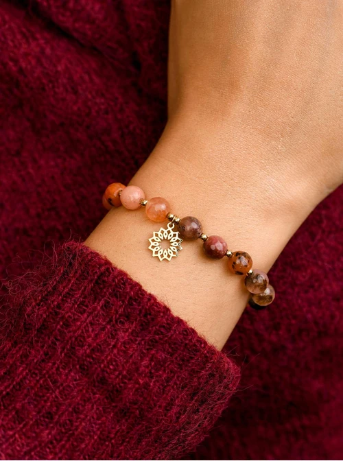 Bransoletka Rozeta Vezzi, Agat, złoty S108824Z00