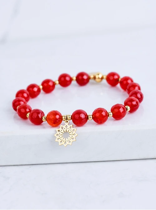 Bransoletka Rozeta Vezzi, Agat, złoty S108826Z00