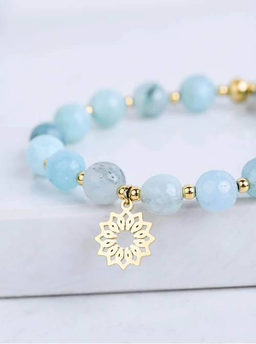 Bransoletka Rozeta Vezzi, Amazonit, złoty S108806Z00