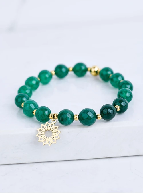 Bransoletka Rozeta Vezzi, Awenturyn, złoty S108822Z00