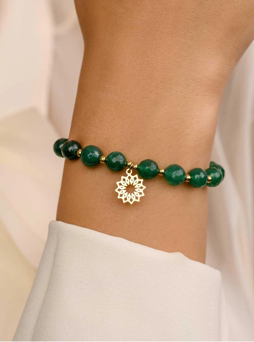 Bransoletka Rozeta Vezzi, Awenturyn, złoty S108822Z00