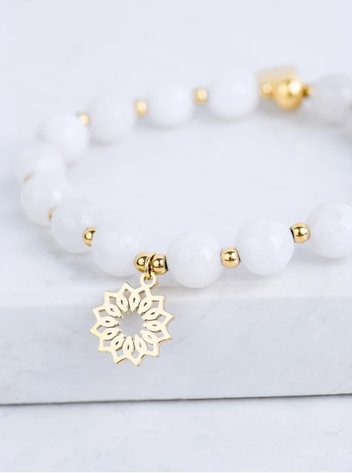 Bransoletka Rozeta Vezzi, Jadeit, złoty S108802Z02