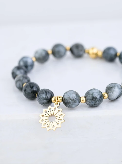 Bransoletka Rozeta Vezzi, Jadeit, złoty S108820Z00