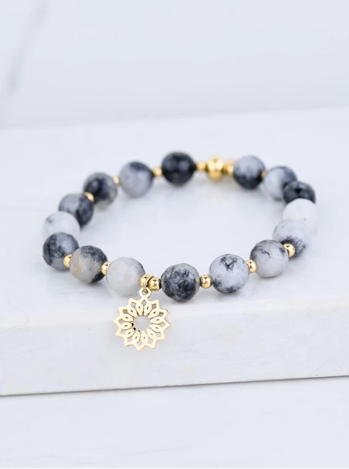 Bransoletka Rozeta Vezzi, Jaspis, złoty S108814Z00