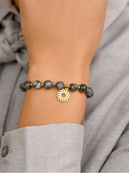 Bransoletka Rozeta Vezzi, Jaspis, złoty S108814Z00