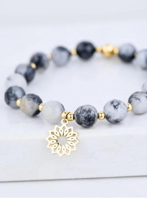 Bransoletka Rozeta Vezzi, Jaspis, złoty S108814Z00