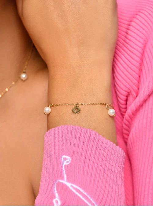 Bransoletka Rozeta Vezzi, perełki, złoty S107841Z00