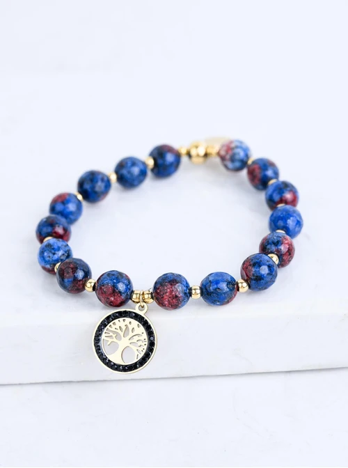 Bransoletka drzewko, Sodalit, złoty S108817Z00