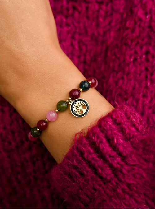 Bransoletka drzewko, Turmalin, złoty S108807Z00