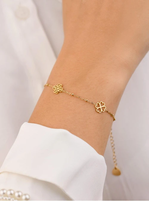 Bransoletka koniczynki, złoty S107811Z00