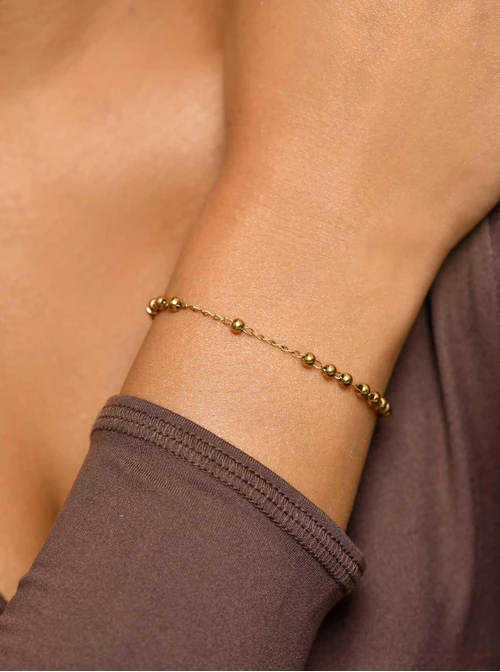 Bransoletka kuleczki, złoty S106296Z00