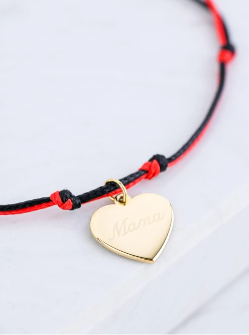 Bransoletka serce "Mama", złoty S106695Z03