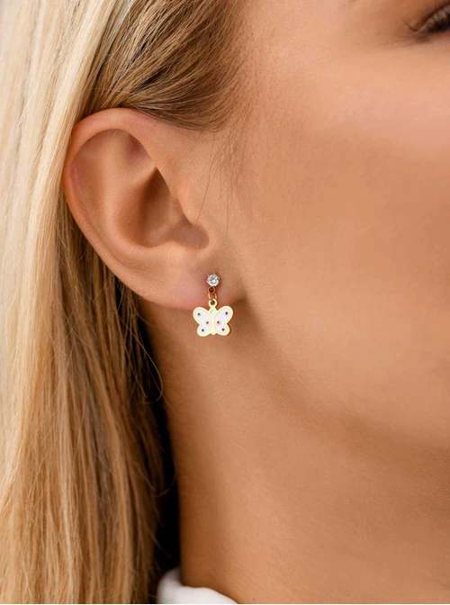 Kolczyki Motylki, złoty S207707Z00