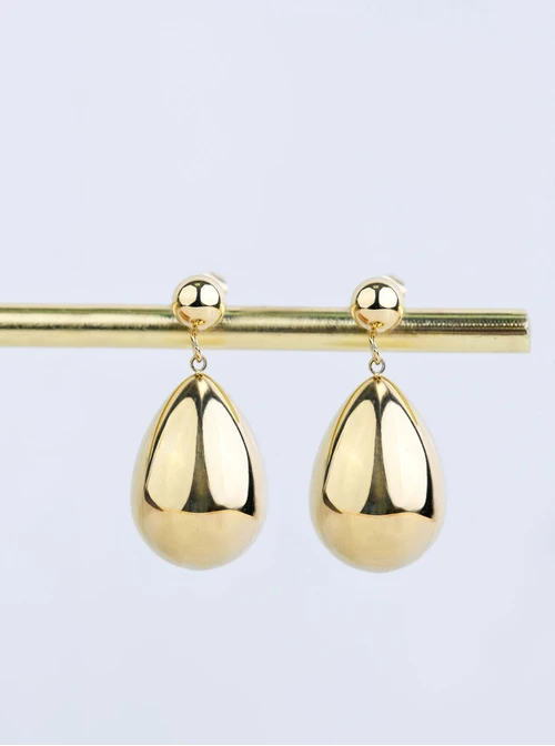 Kolczyki dmuchane, krople, złoty S207631Z00