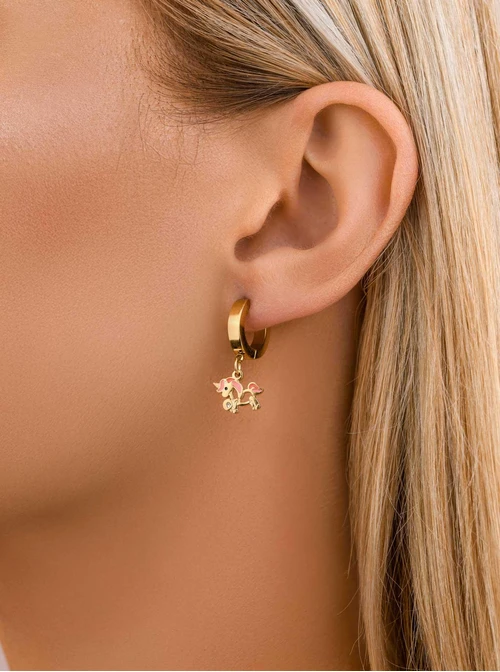 Kolczyki jednorożce, złoty S207672Z00