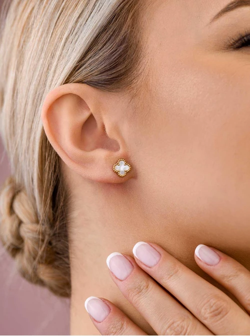 Kolczyki koniczynki, złoty S207269Z00