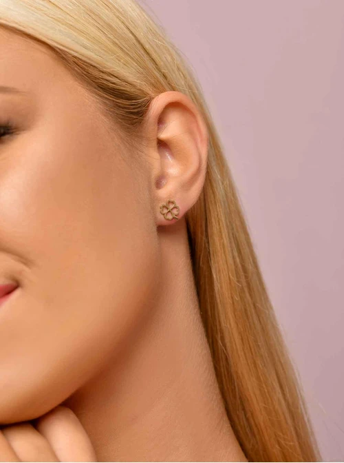 Kolczyki koniczynki, złoty S207808Z00